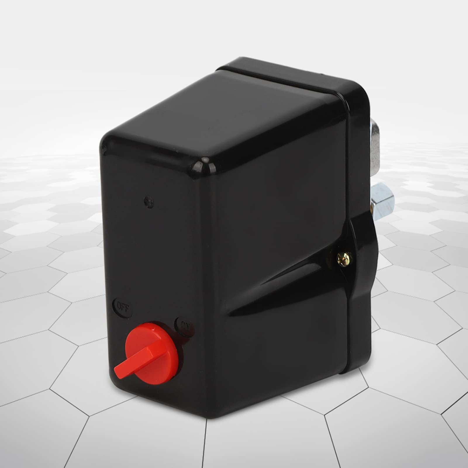 Wyłącznik Ciśnieniowy Sprężarki Powietrza FB-18, Trójfazowy 380V, Regulator Ciśnienia 5,5-8Kg, Pojedynczy Otwór, Żelazo/Miedź/Plastik, Czarny