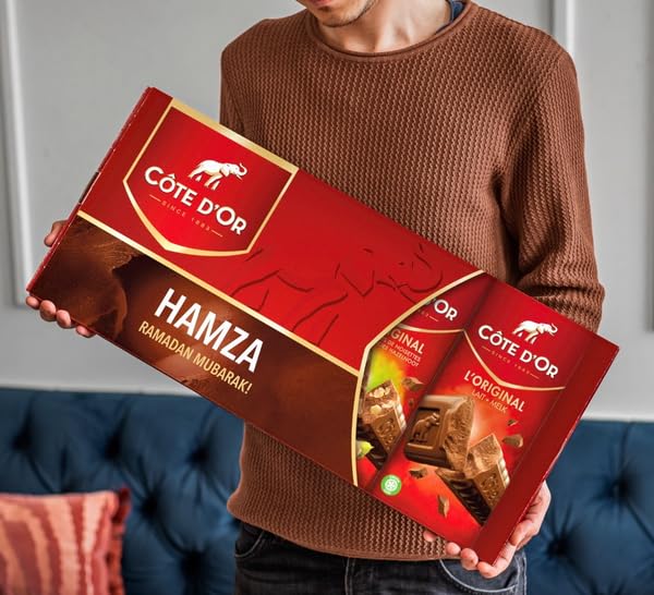 Costa de Oro Chocolate Barra Gigante XL Personalizado - Regalo de Cumpleaños o Aniversario, Personalizado con Nombre y Mensaje (5 Barras)