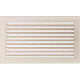 Kratki Lüftungsgitter Kamingitter 22cm x 37cm kremig mit Jalousien