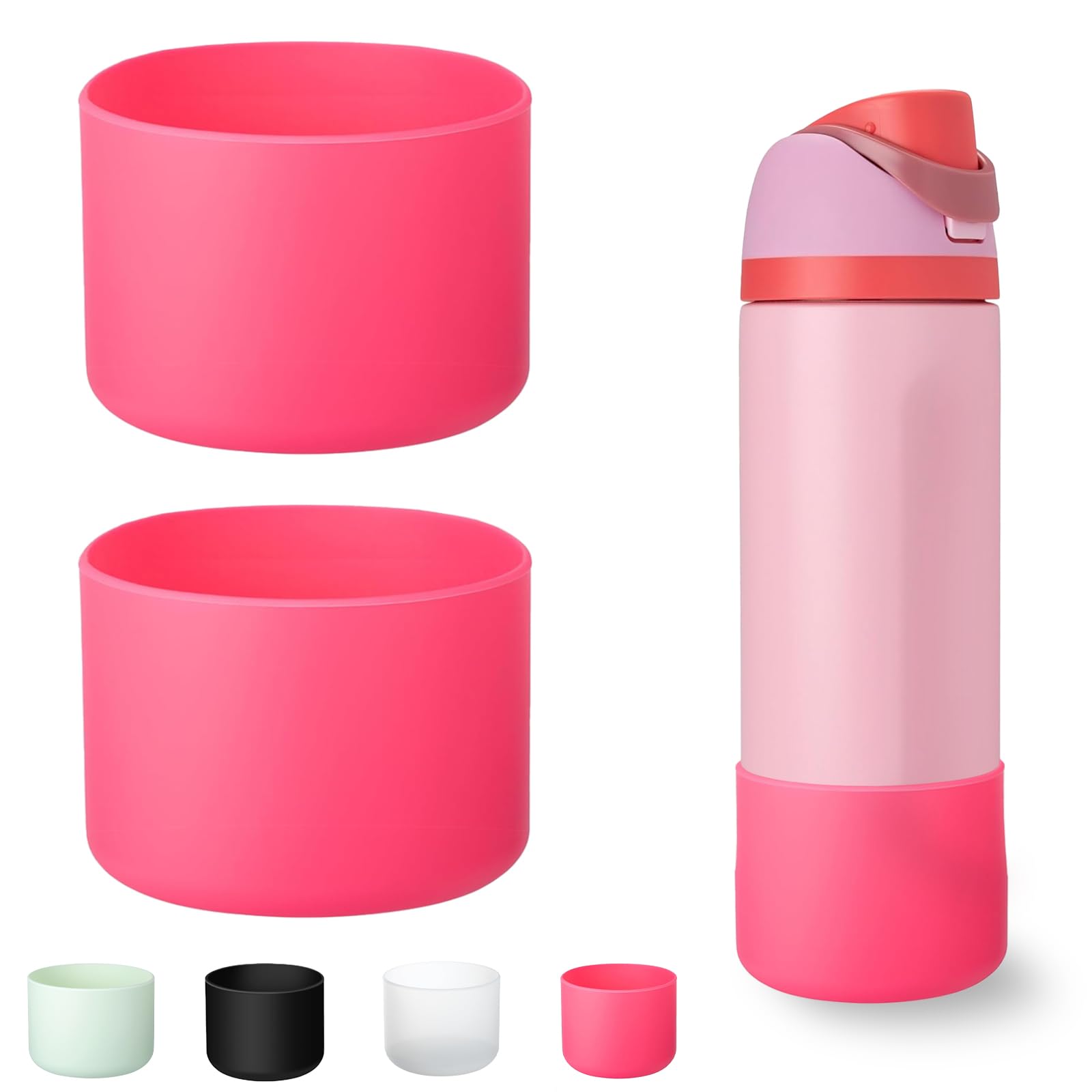 2-PCS Silicone Boot for Owala 32 oz 24 oz Water Bottle,Boots for Owala 32oz & 24oz Accessories - Protector Sleeve Anti-Slip & Scratch Rubber Bottom