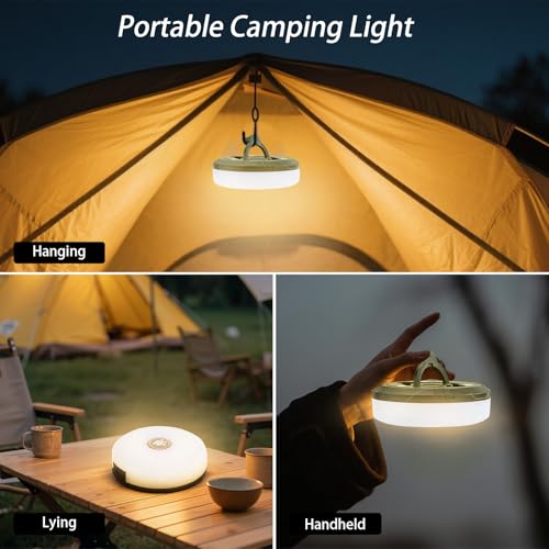 Guirnalda de luces de camping portátil 4 en 1 impermeable para senderismo 5