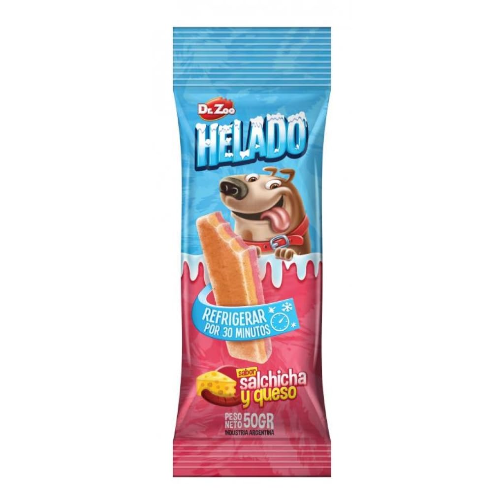 Dr.Zoo Helado para Perros 12 x 50 Gr | Varios sabores Crema, Banana Split o Salchicha y Queso | Sabrosos (12x50Gr, 6X Crema 6X Salchicha Y Queso) - 2