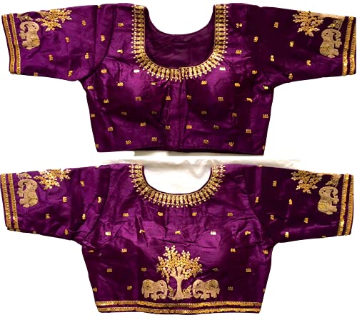 D'VINS Damenbluse, schwere Stickerei, indisches Design Cover