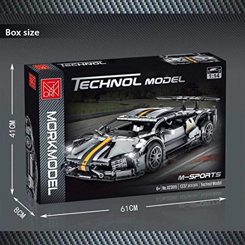 QIXIAOCYB XSuper Technics Lambo 488 GTE 1337 stücke 1:14 Statische Supersportwagen-Renngebäude für Kinder für Kinder… – Bild 5