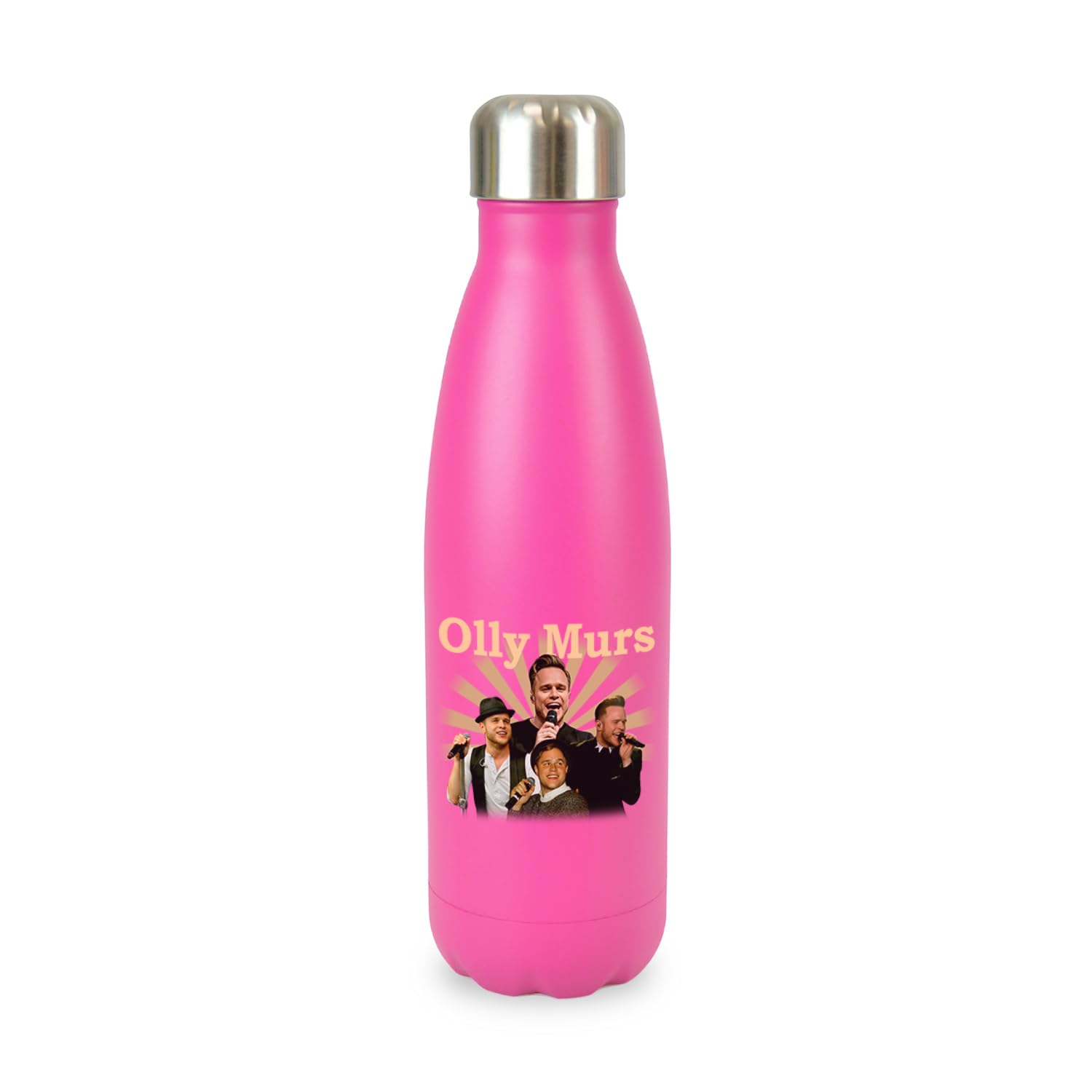New Spirit Original Olly Murs screw top lid stainless steel water bottle drinks cup water bottle refill cute fun explore travel