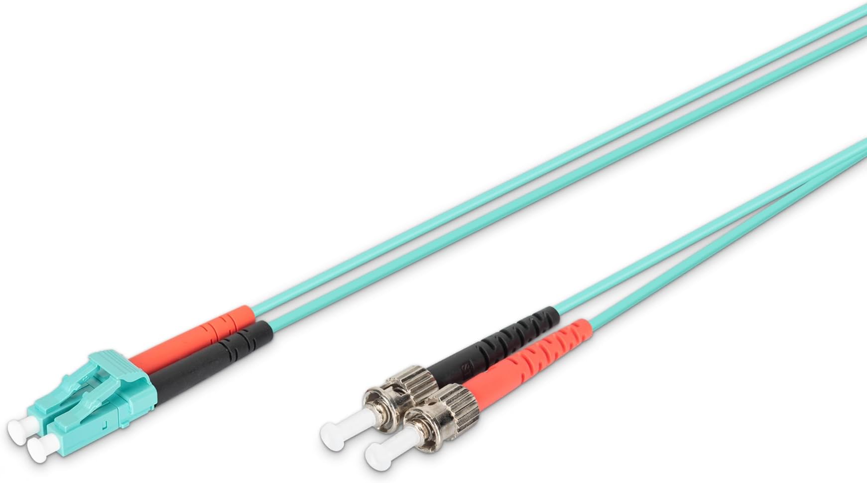 FO patch cord, duplex, LC to ST MM OM3 50/125 µ, 1 m
