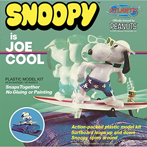Figura Snoopy Joe Cool Surfing 15 cm Modelo Plástico miniatura 1