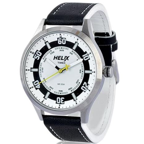 Helix Aviator Analog White Dial Mens Watch-03HG01