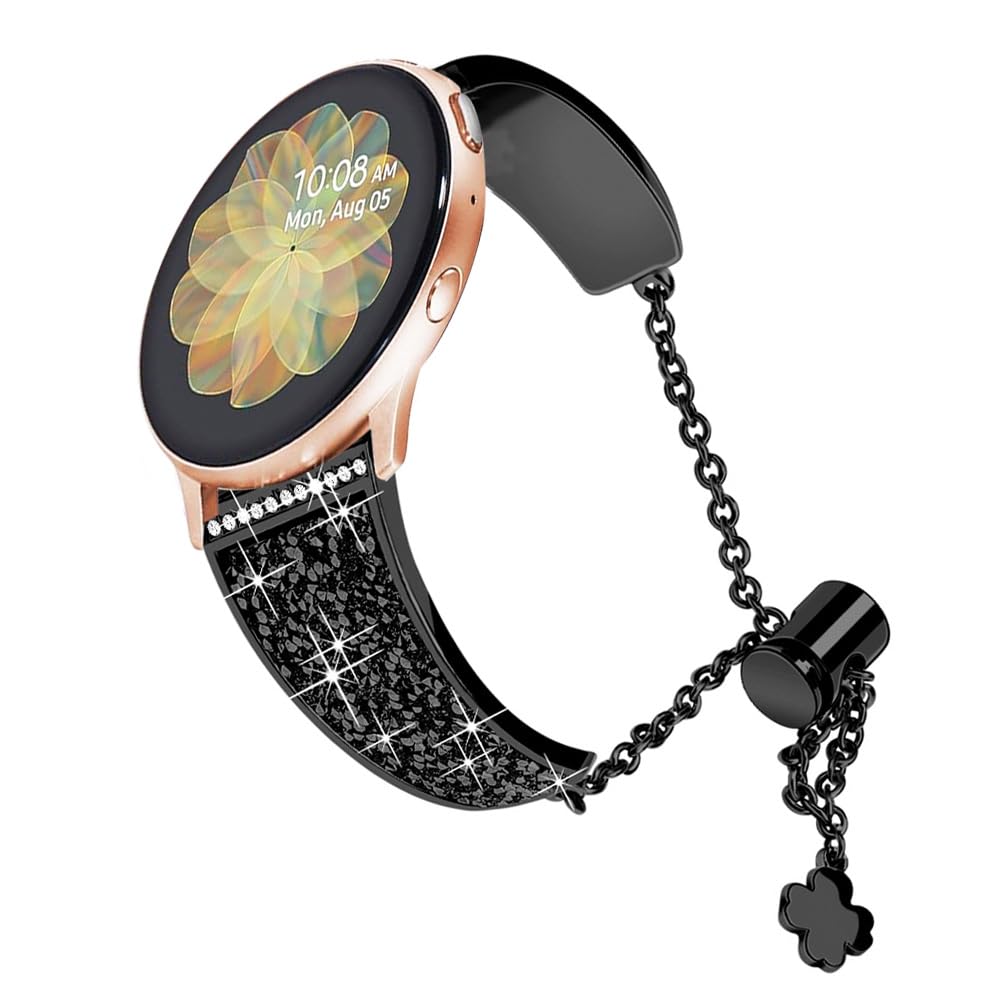 YOFUNTLECompatible for Samsung Galaxy Watch 7/FE/6/5/4 Band 40mm 44mm, Active 2 Bands,Women Bling Bracelet Adjustable Replacement Strap Wristband for Galaxy Watch 6 Classic/5 Pro/4 Classic/Watch 3 41mm