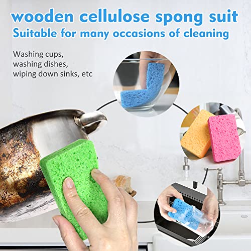 Image of 12 - Pack Non-Scratch Scrub Sponges - Sponges for Dishes and Washing Dishes, Cleaning Sponges for Kitchen Home and More（Multicolor）