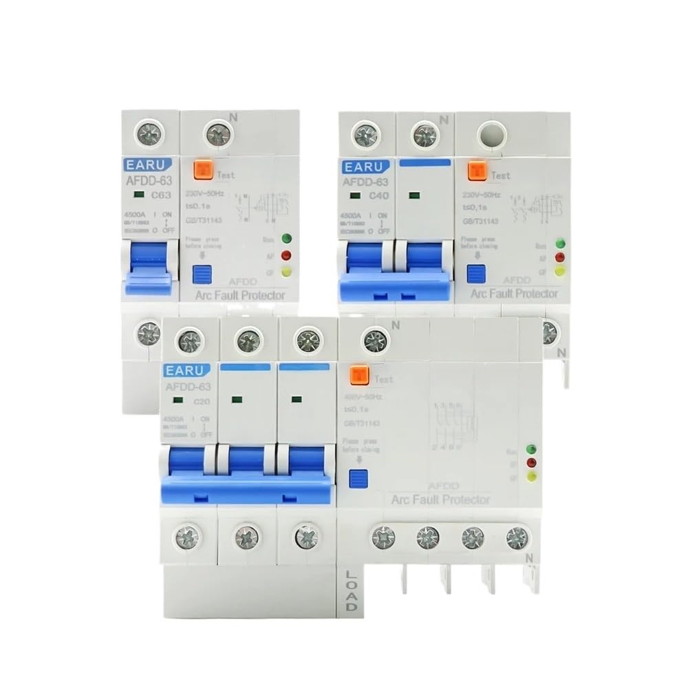 Diferencial Auto Rrearmable Disyuntor protector de arco AFDD 63 220 V 3P+N, protección contra cortocircuitos, sobrecargas y fugas RCBO MCB(1P and N,25A)