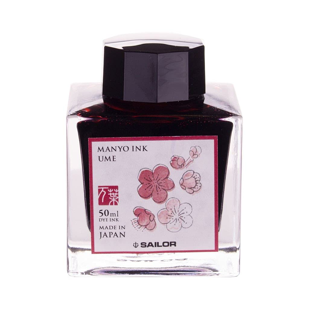 Encre Sailor Manyo Ume flacon 50ml pour correspondances personnelles et journal intime