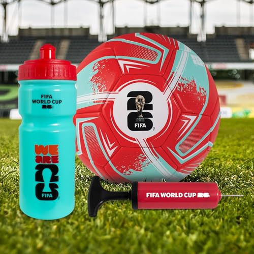Ballon Coupe du Monde 2026 taille 5 avec pompe et gourde Hy-Pro