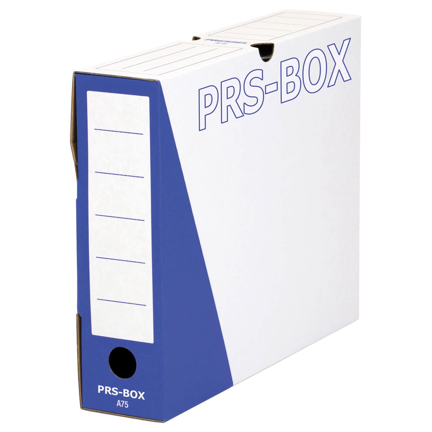 PRS Archivbox A75 blau, Rückenbreite 75mm, 20 Stück