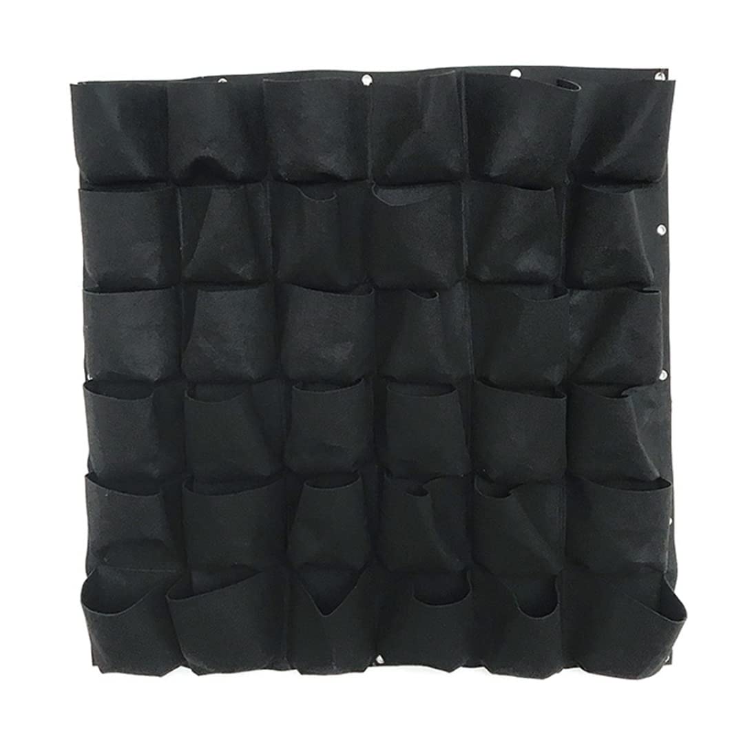 Bolsas de cultivo montadas en la pared con 36 bolsillos de tela transpirable para plantas