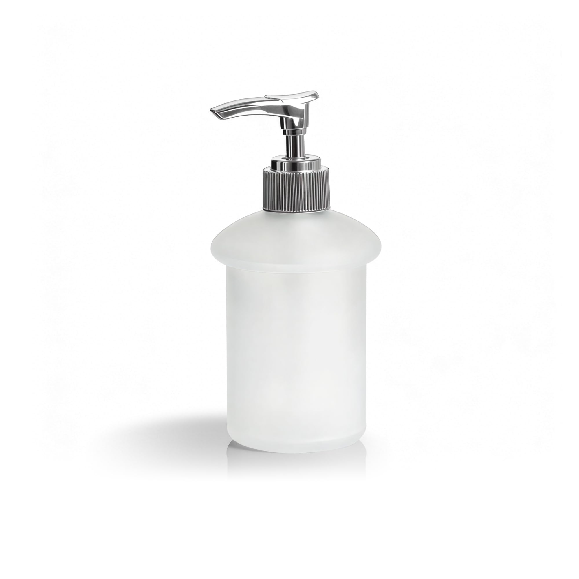 Replacement Frosted Glass Soap Dispenser Bottle with Pump, 200ml Spare Liquid Soap Bottle Compatible with Wall Mounted Holder Bathroom Bracket(Single Bottle)