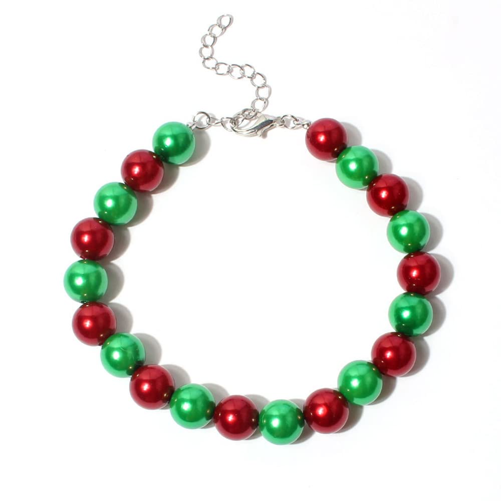 RayMinsino Pearl Pet Necklace Cute Dog Pet Holiday Necklace Accessories Small and Medium Dogs