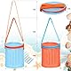 Strandtasche Kinder, 2 PCS Muschel-Mesh-Tasche Kinder, Eimer-Netztasche, Tasche Sandspielzeug Netz, Strandspielzeug Zylinder-Muscheltasche, für Strandurlaub im Freien