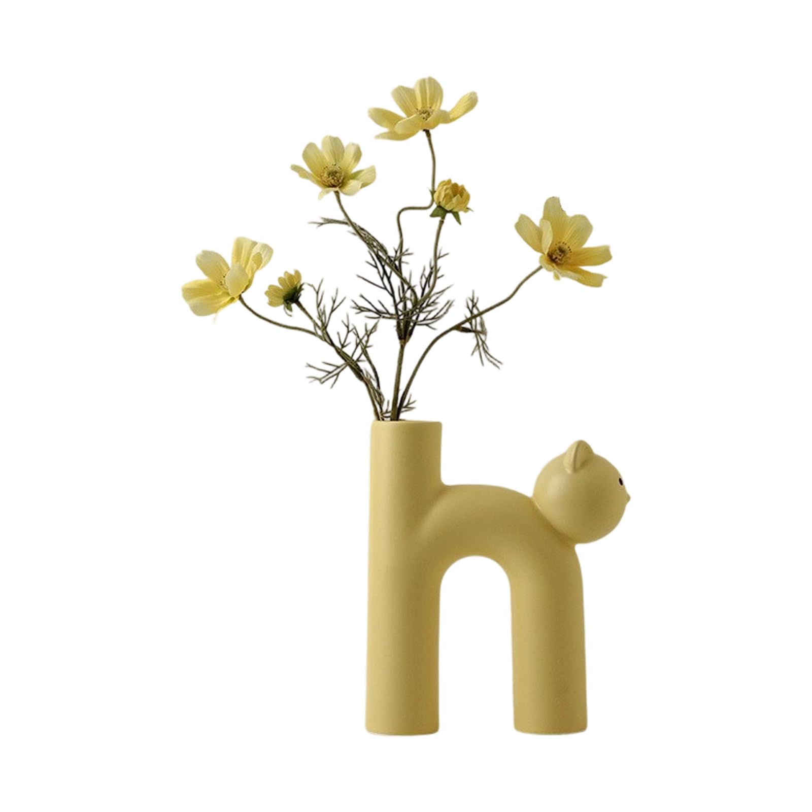 Cats Decors Decorative Flower Vases Vase Table Centerpieces Ceramic Buds Vase for Home Decors Cats Lovers Decorative Flower Vases Table Centerpieces Ceramic Buds for Home Lovers
