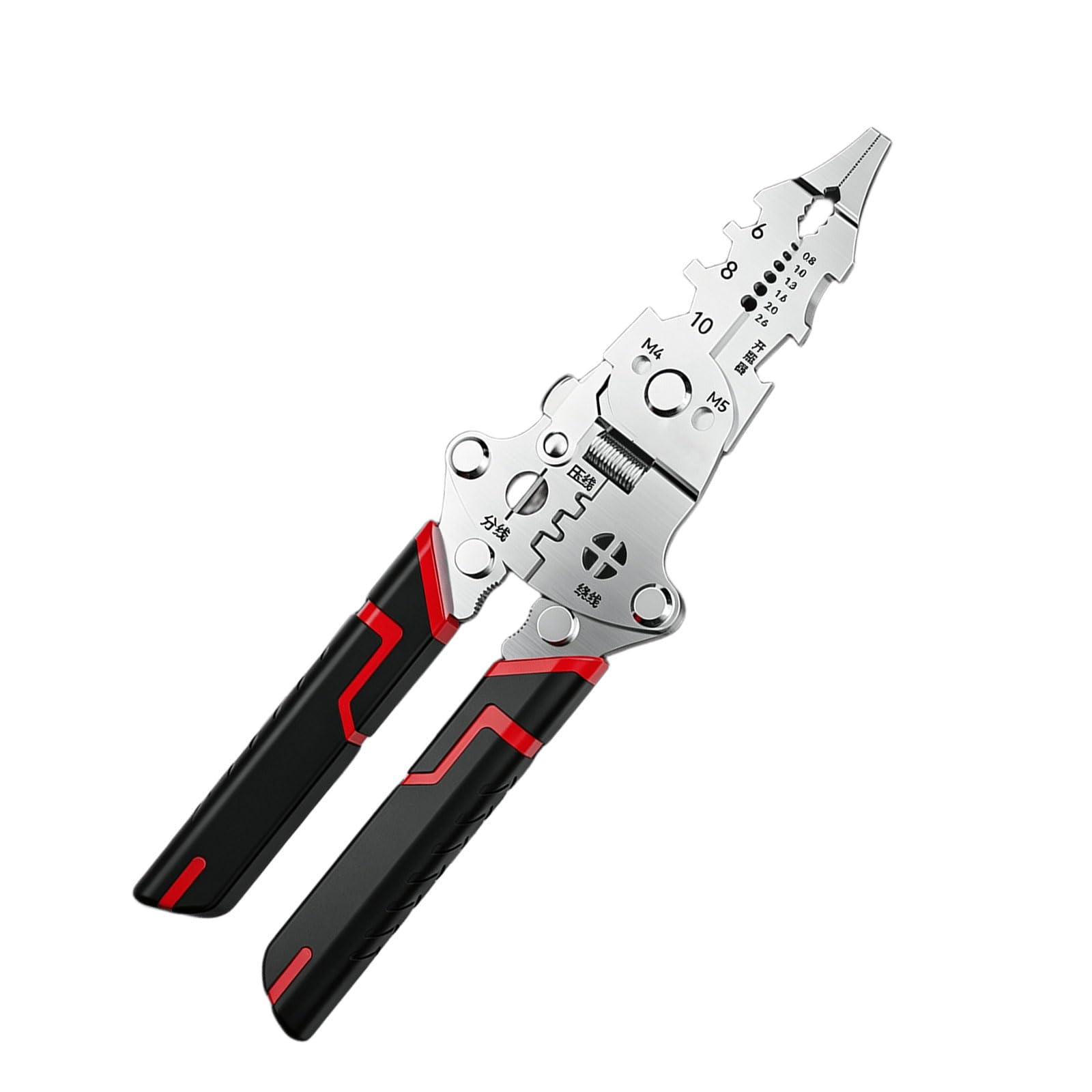 Fromceo D Electrical Crimping Plier Cable Cutter Stripper Crimper With Wire Stripping, Cutting, Crimping Electrician Pliers Wire Crimper Tool