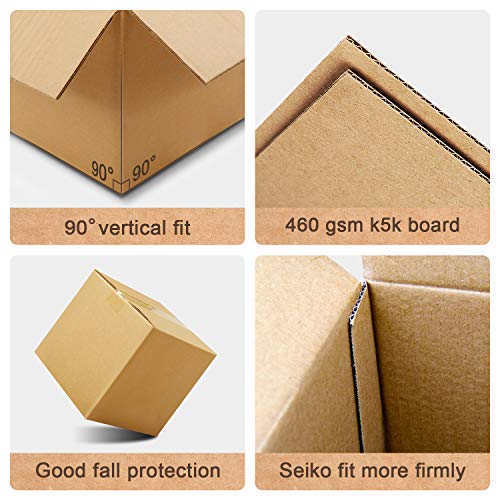 Cualfec Shipping Boxes Corrugated Cardboard Box Mailer Gift Boxes for Online Business Shipping (8x6x4)
