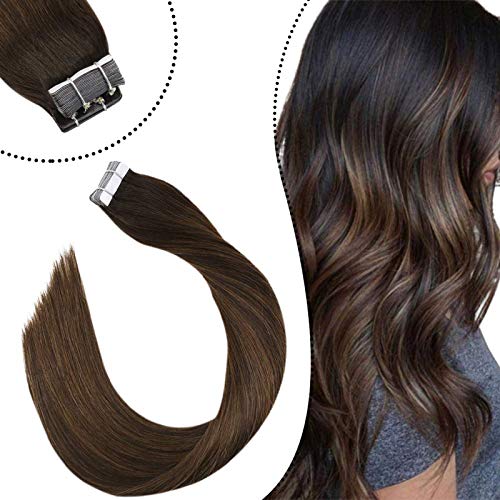 Ugeat Human Hair Extensions Tape in Hair Extensions Pure Color Tape in Skin Weft Hair Extensions Seamless