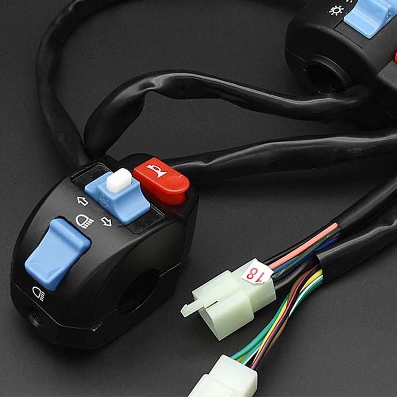 Interruptor de bocina de motocicleta y control de manillar izquierdo para scooter GY6 125cc 4