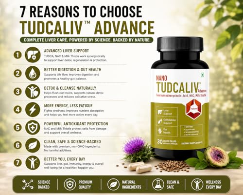 Image of Tudca Advance Liver Detox & Gut Health | Milk Thistle, NAC & TUDCA | Supports Fatty Liver, Digestive Health & Detoxification - 90 Vegan Liquid Capsules (Pack of 2)