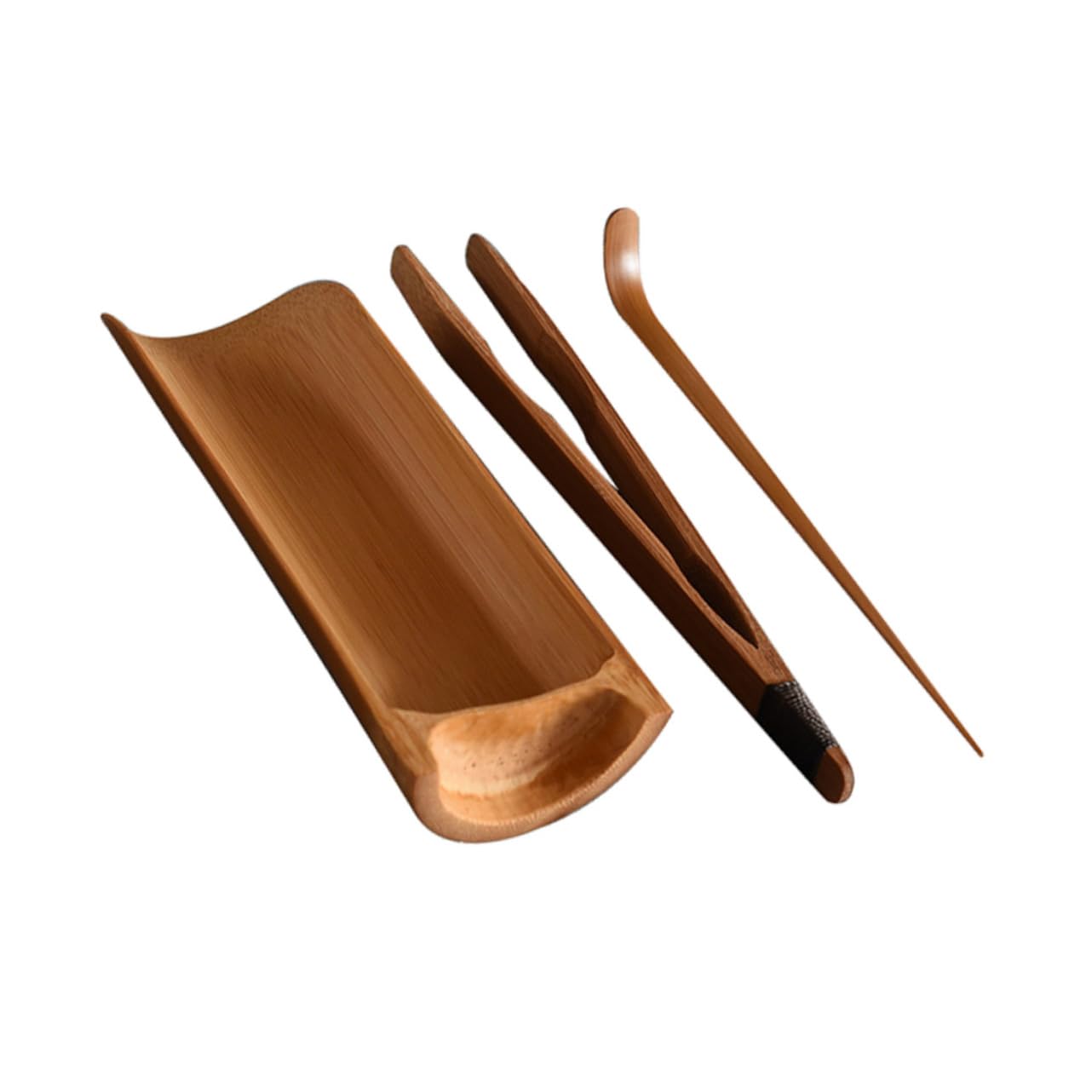 BRIGHTFUFU Tea Ceremony Utensil Tools Set Bamboo Tea Accessories Tongs Scoop and Leaf Holder