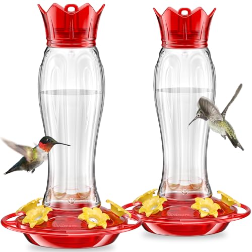 Birdream Hummingbird Feeders for Outdoors, 15oz Hanging Hummingbird Feeders Ant