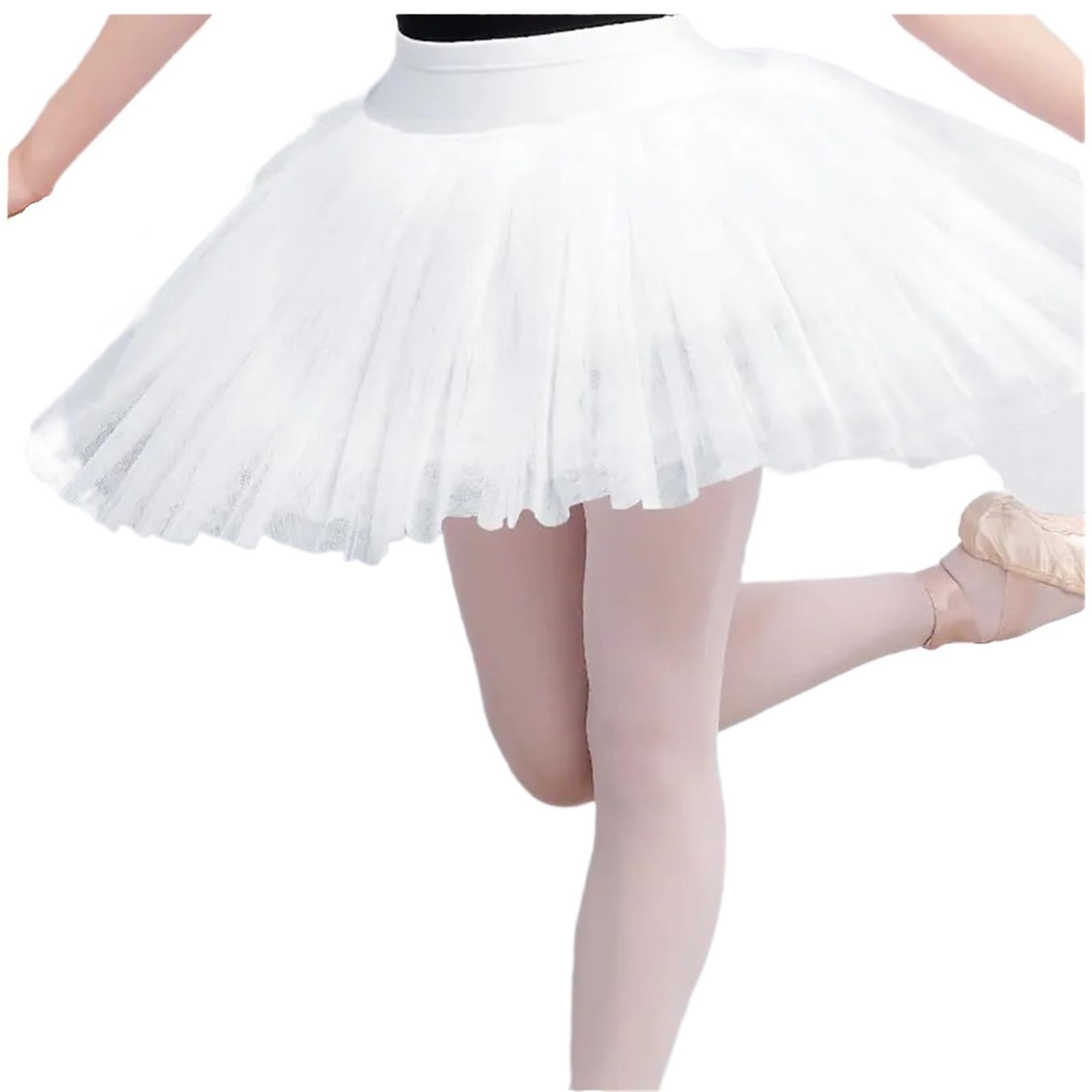 Vestido de tutú Ballet for Mujer, Falda Lago los Cisnes for Adultos, Disfraces Baile for niñas, Vestido Bailarina, Ropa Escenario para Baile(White,L Height 160-165cm)