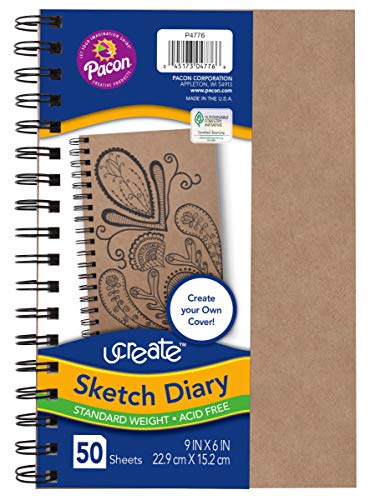 Pacon PAC4776 Art1st Create Your Own Cover Sketch Diary, 9