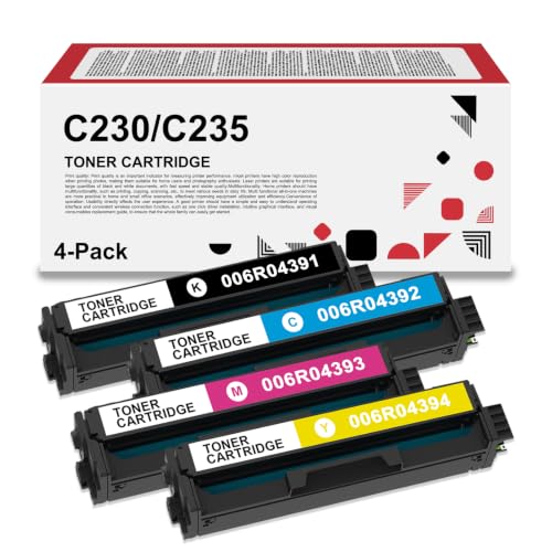 Image of SRITE C230 C235 Toner Cartridge (4-Pack, Black, Cyan, Magenta, Yellow)