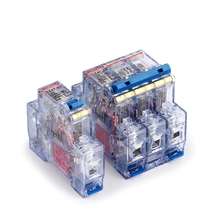 Transparency Circuit Protector DZ47 25A 32A 40A 50A 63A C45 MCB Household Mini Breaker 1p 2p 3p 4p 1Pcs(2,63A)