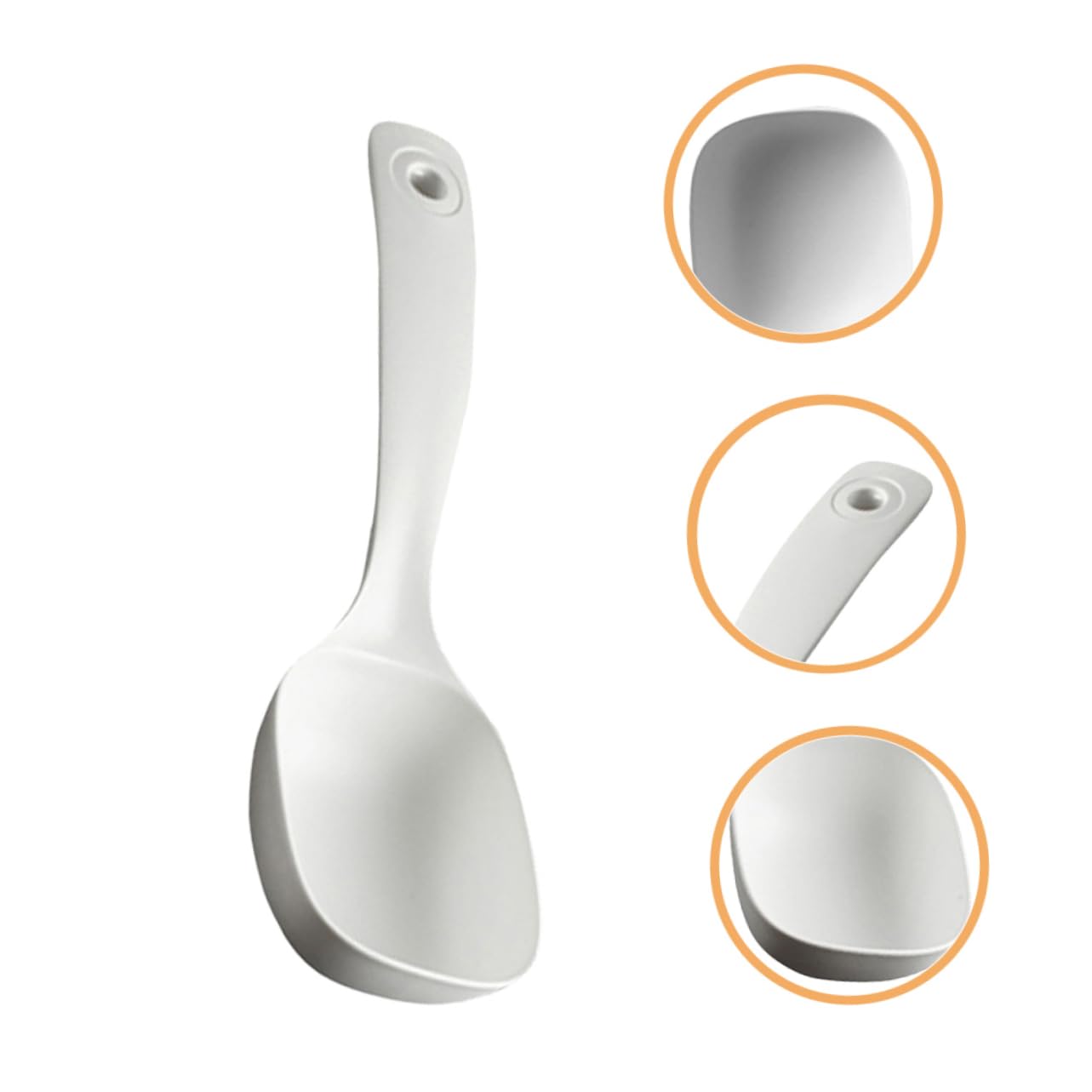 Amosfun 15 Stk Löffel spoon set spoons set ladle Wasserkocher aus Kunststoff wasserkocher plastik Kochkelle Schöpfkellen zum Servieren Brei Servierkelle große Breischaufel pp Weiß