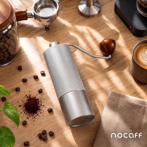 Image of 7-Axis Manual Coffee Grinder Capacity 20g with CNC Stainless Steel Tapered Burr Internal Adjustable Setting, French Press Coffee for Hand Grinder Gift (7-Axis Star Burr SS Grinder)
