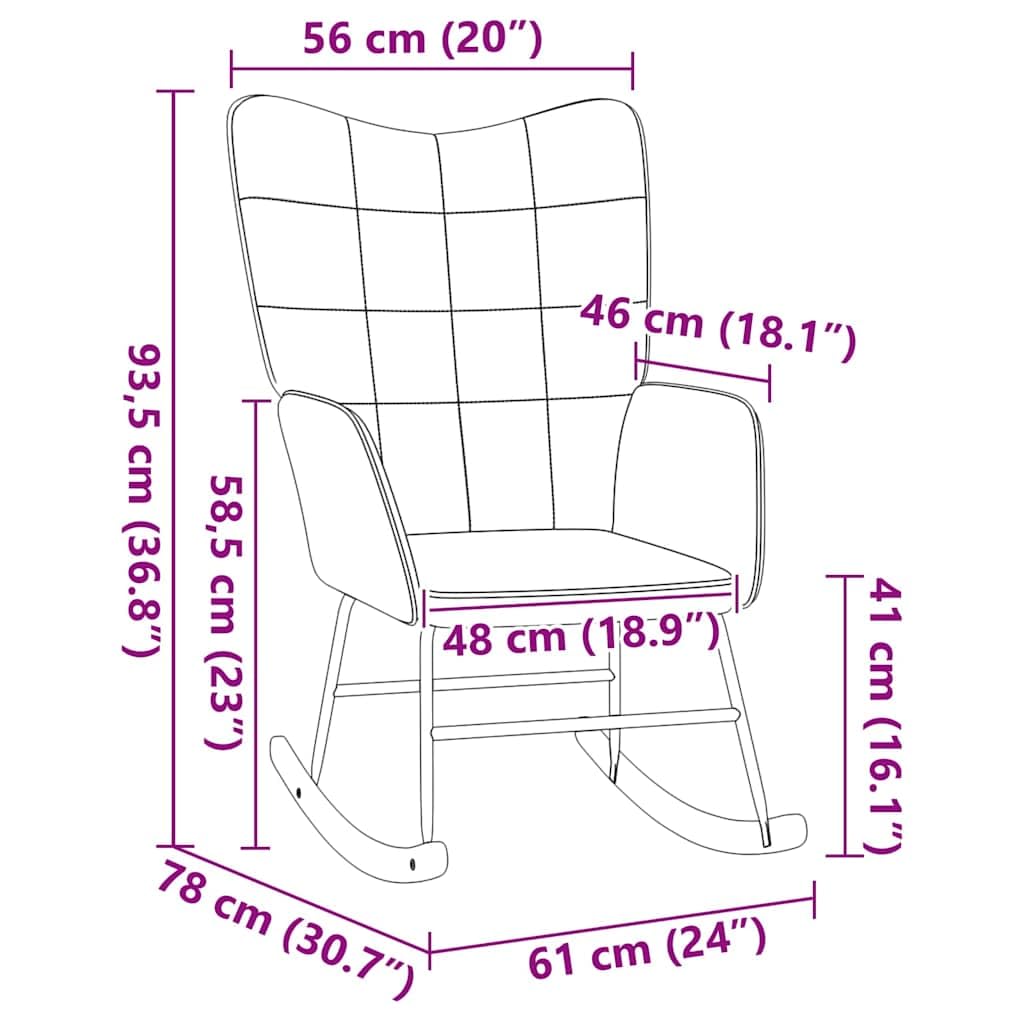 vidaXL Mecedora Rosa Tela Sherpa, Sillón para Sala, Silla Mecedora Moderna, Asientos Elegantes, Rocker Acolchado, Estilo Minimalista para tu hogar