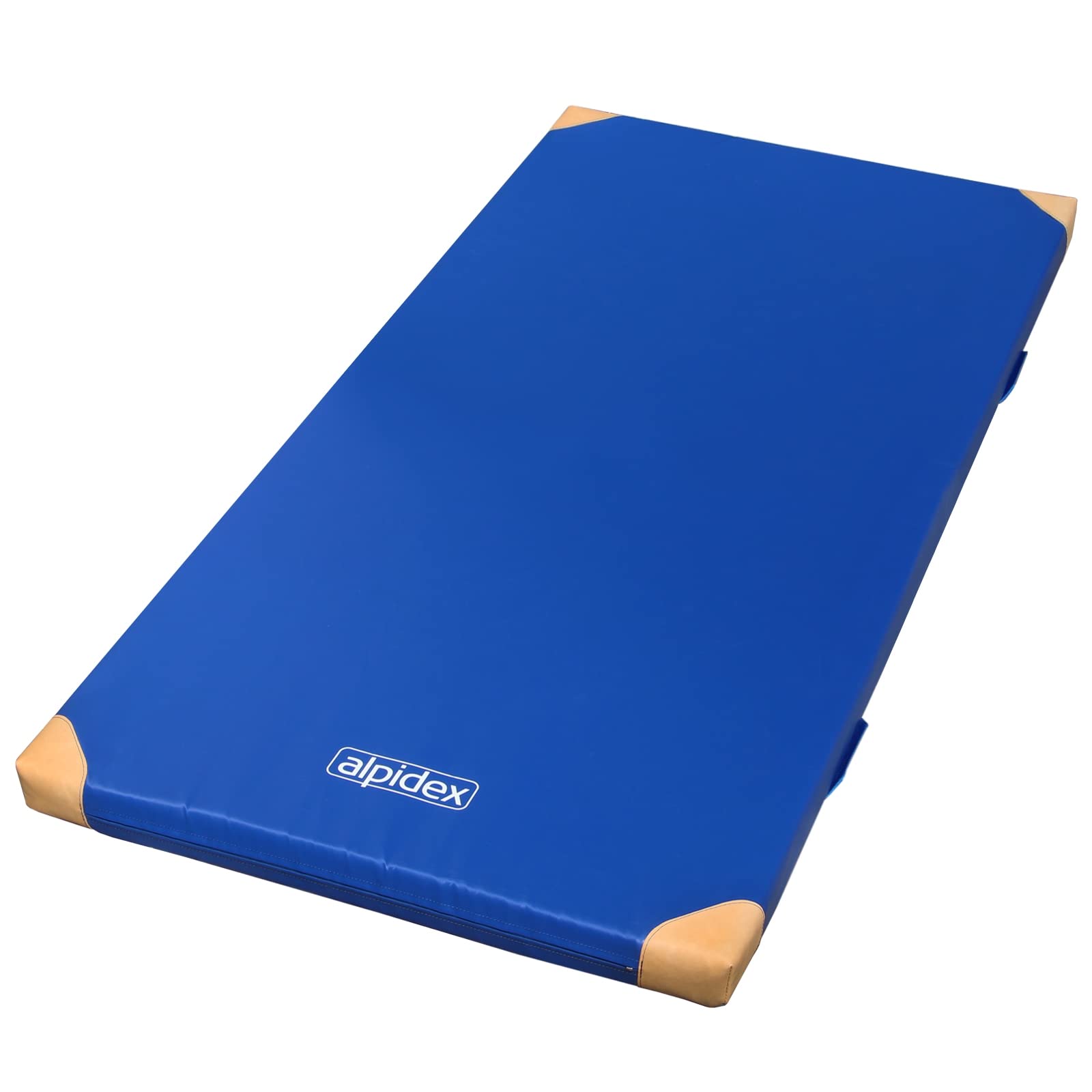 ALPIDEX Matte Turnmatte Sportmatte Gymnastikmatte 200 x 100 x 8 cm mit Antirutschboden und Lederecken RG 80 (weich)