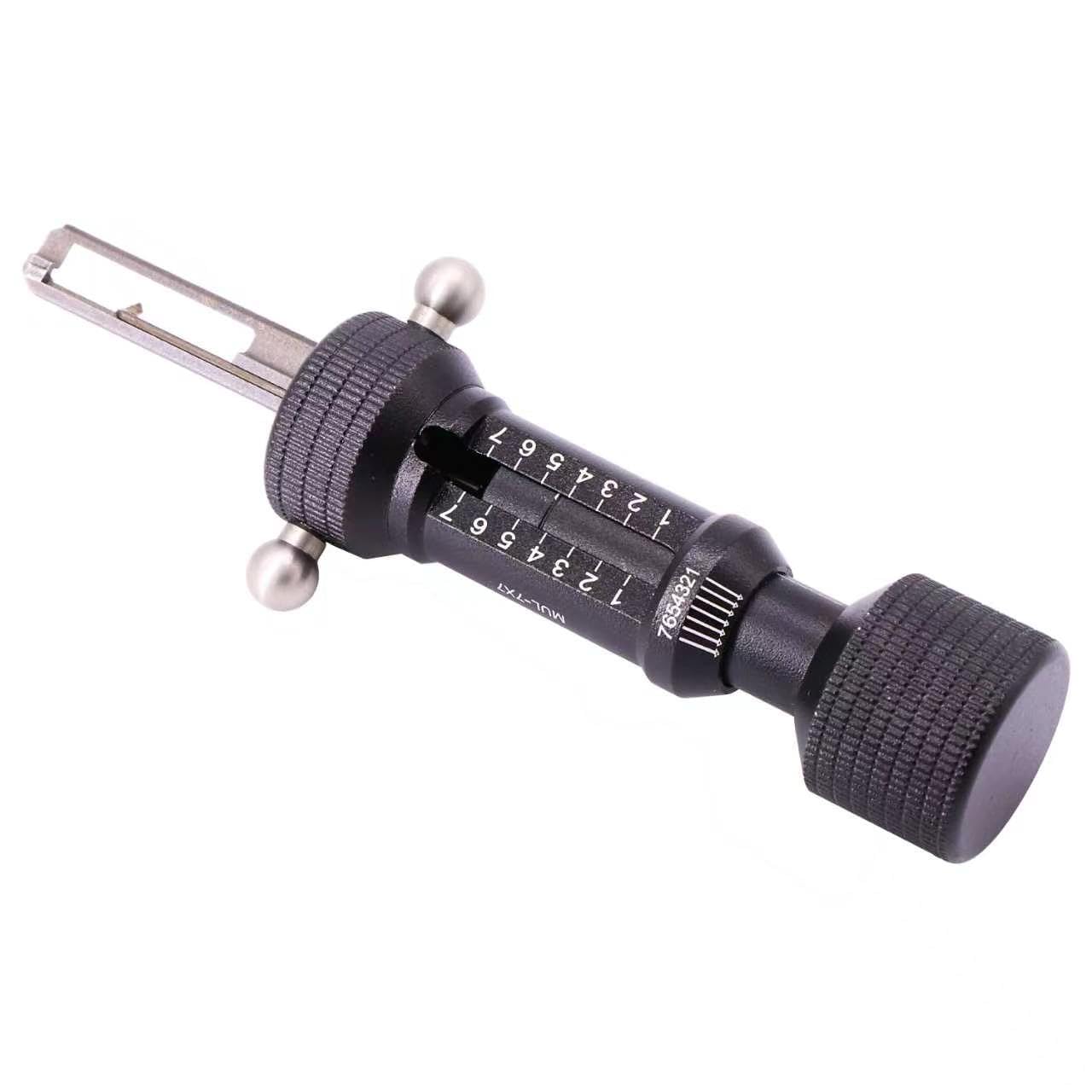 AKK Tools MUL-7 x 7 Schnell-Dietrich-Werkzeug, Wohnschlosszylinder, spezielles offenes Werkzeug, 7-polig, professionelles Schlosser-Werkzeug