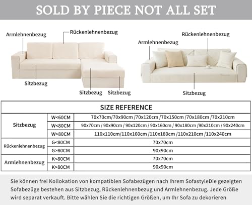 IMSGVIFO Sofabezug rutschfeste Couch überzug Sofadecke，Sofaschutz1 2 3 4-Seater L Shape Sofaschoner,Sofabezug Ecksofa l Form Überwurf Hundedecke Ecksofa Sofa Schutzdecke