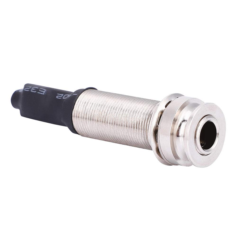 Adapter do gniazd pickup piezo, 6,35 mm wyjście 2,5 mm wejście Jack końcówki gitarowej Upgrade akcesoria do gitary akustycznej Wbudowany pręt Piezo Pickup Akcesoria do czujników dźwięku
