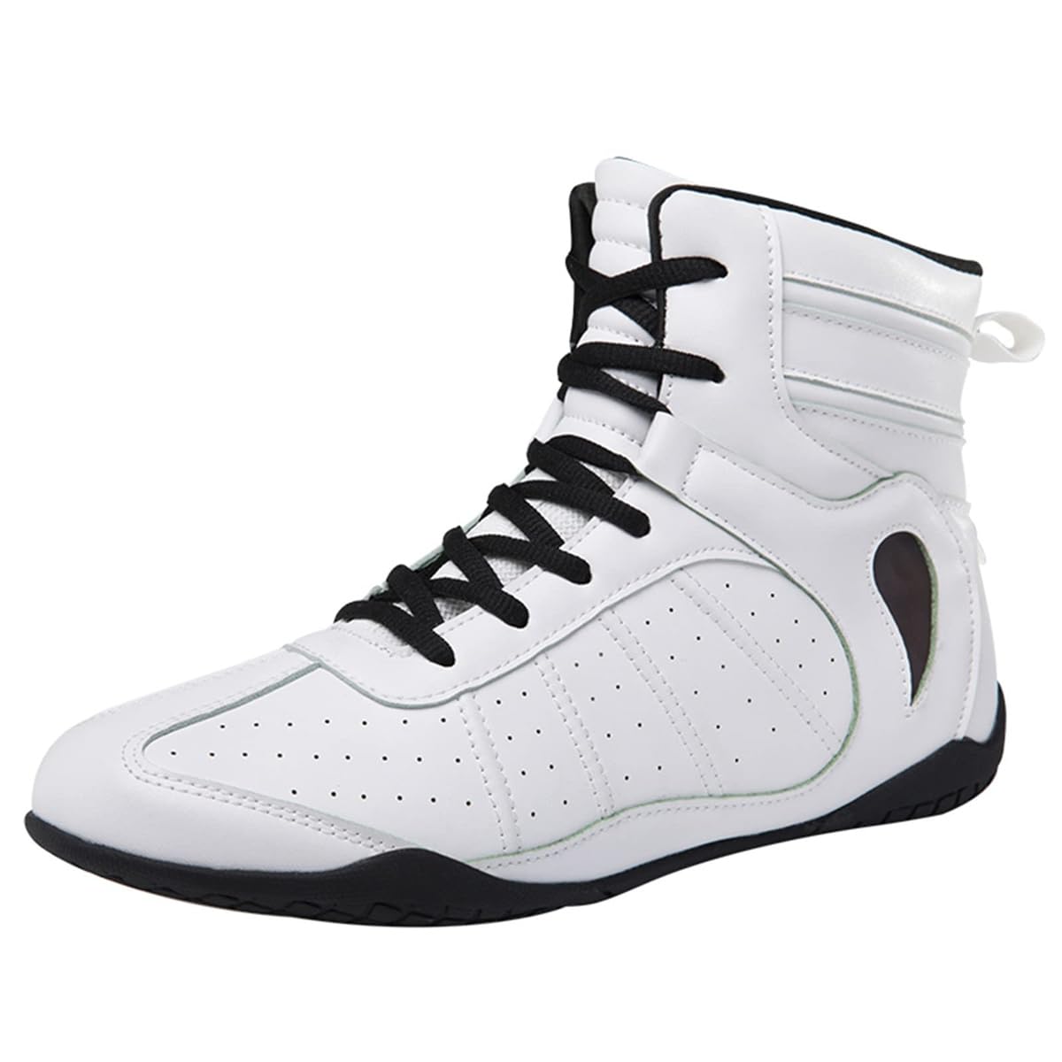 Scarpe da Boxe e Lotta per Uomo e Donna, Traspiranti, Antiscivolo, in Pelle, Stivali Fitness per Combattimento, Powerlifting e Bodybuilding