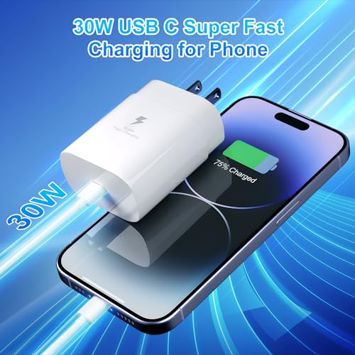 iPhone 15 Charger Fast Charging 3Pack 30W USB C iPhone 15 Pro Max Charger Block with 10FT Long Type C Charging Cable Cord for iPhone 15/15 Plus/15 Pro Max/15 Pro,iPad Pro,Samsung Galaxy S24/23 Ultra