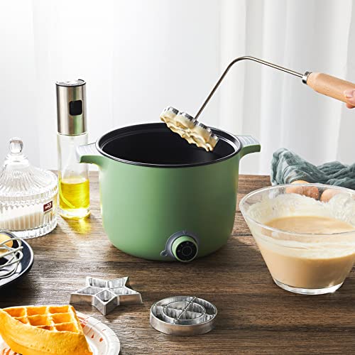 7 Pcs Achappam Mold Bunuelos Mold With Handle Rosette Iron Set Aluminum Rosette Maker Heart Star Circle Square Cookies Mold For Interchangeable Head Kitchen Baking Cooking Fried Housewares, 6 Shape #TOP4