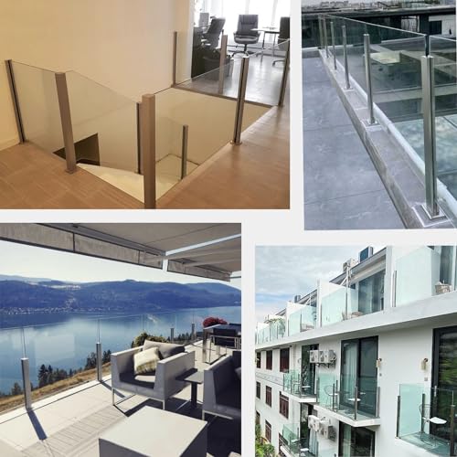 Poteau de garde-corps acier inoxydable de 95 cm pour balustrade haut de gamme - 8