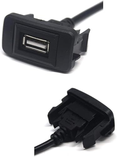 Miniatura 5 de MOTONG Adaptador de enchufe de puerto de alimentación USB macho a hembra para Toyota VIGO, confirma el tamaño del agujero del tablero antes de