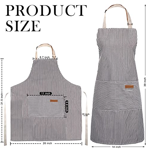 Jagely 8 Pack Aprons For Women With Pockets Men Kitchen Cooking Apron Bib Chef Adjustable Apron For Bbq Outdoors Not A Defect About 31.5 X 26 Inch #TOP1
