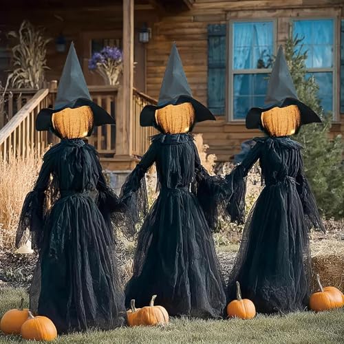 Hourleey Halloween Decorations Outdoor, 3 Pack 5 FT Holding Hands...