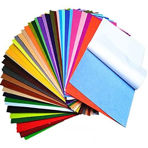 Jtnohx 40 Colors Self Adhesive Felt Sheets