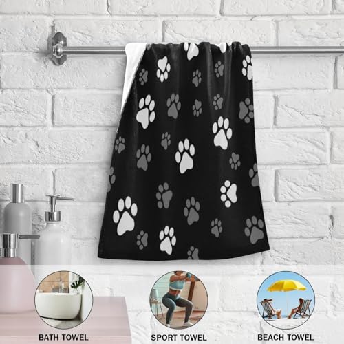 2packblackwhitegreyhandtowelsforbathroomsoftabsorbentdogcatpawgraytowelsforkitchencuteanimalpetfootprintdecorativeguestbathroomtowelsforbathfaceshowergym14x28  Urban Country Home Decor 2 pack black white grey hand towels for bathroomsoft absorbent dog cat paw gray towels for kitchencute animal pet footprint decorative guest bathroom towels for bathfaceshowergym 14×28  urban country home decor